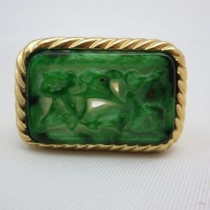 Faux Jade Statement Ring - Hutton Wilkinson